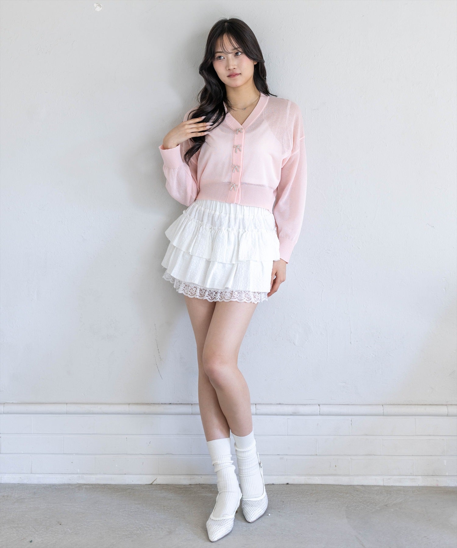 167cm/ピンク着用