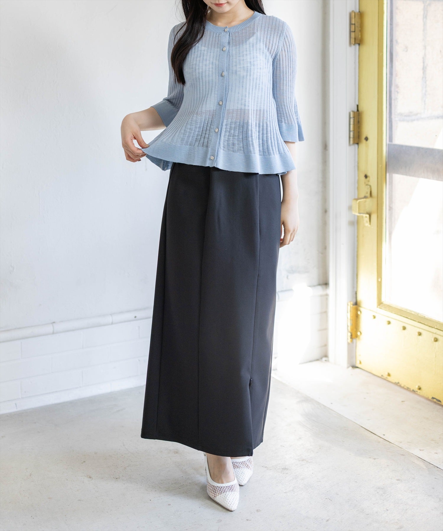 162cm/ブルーグレー着用