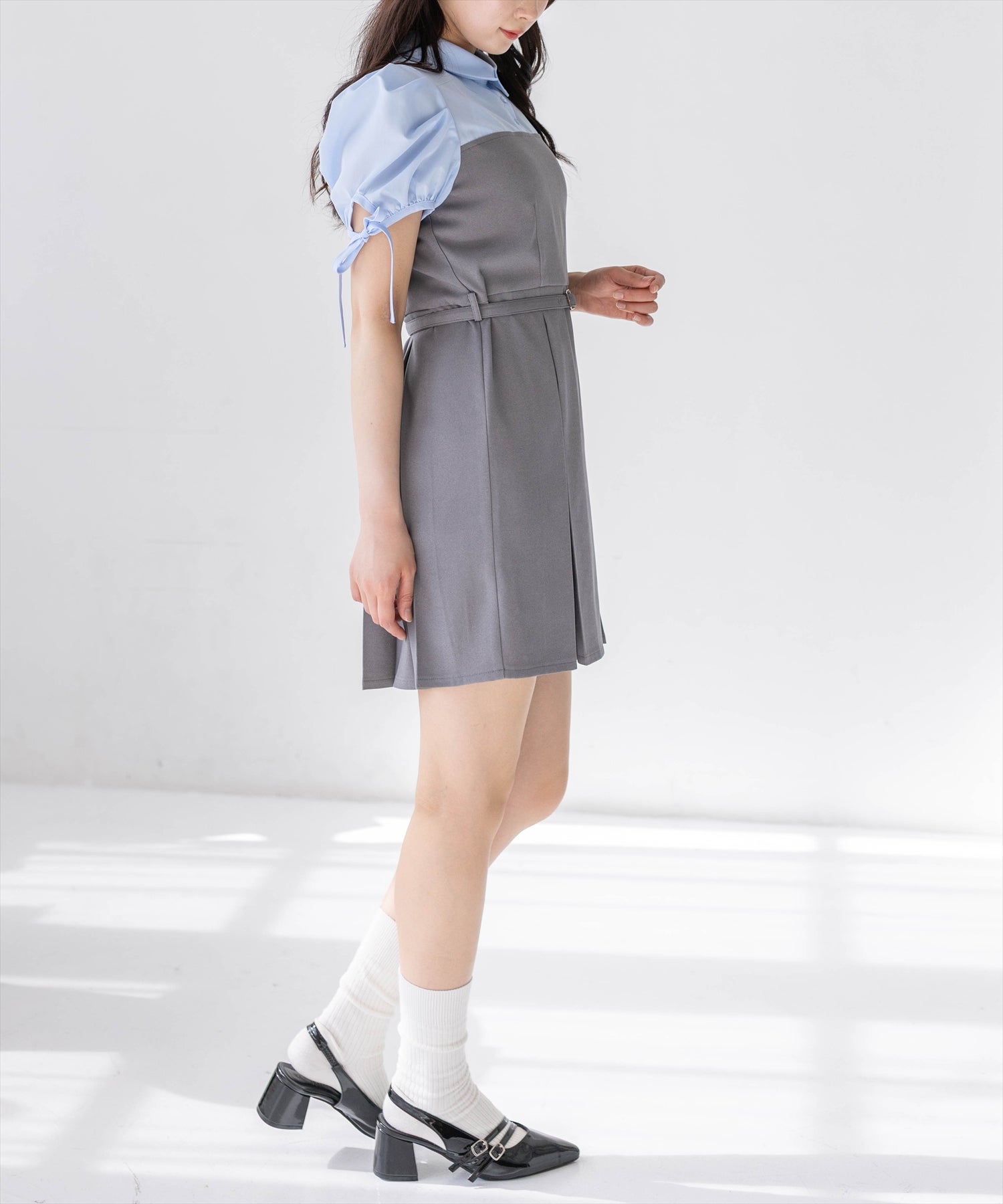 162cm/グレー着用