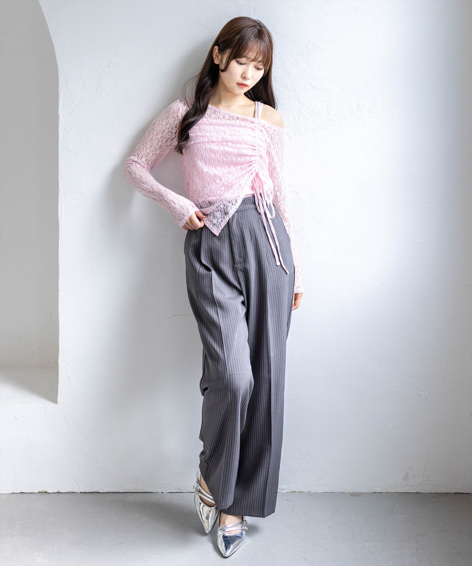 162cm/ピンク着用
