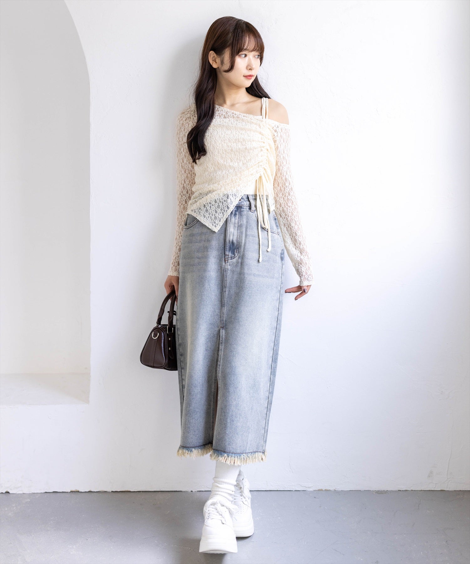 162cm/ベージュ着用