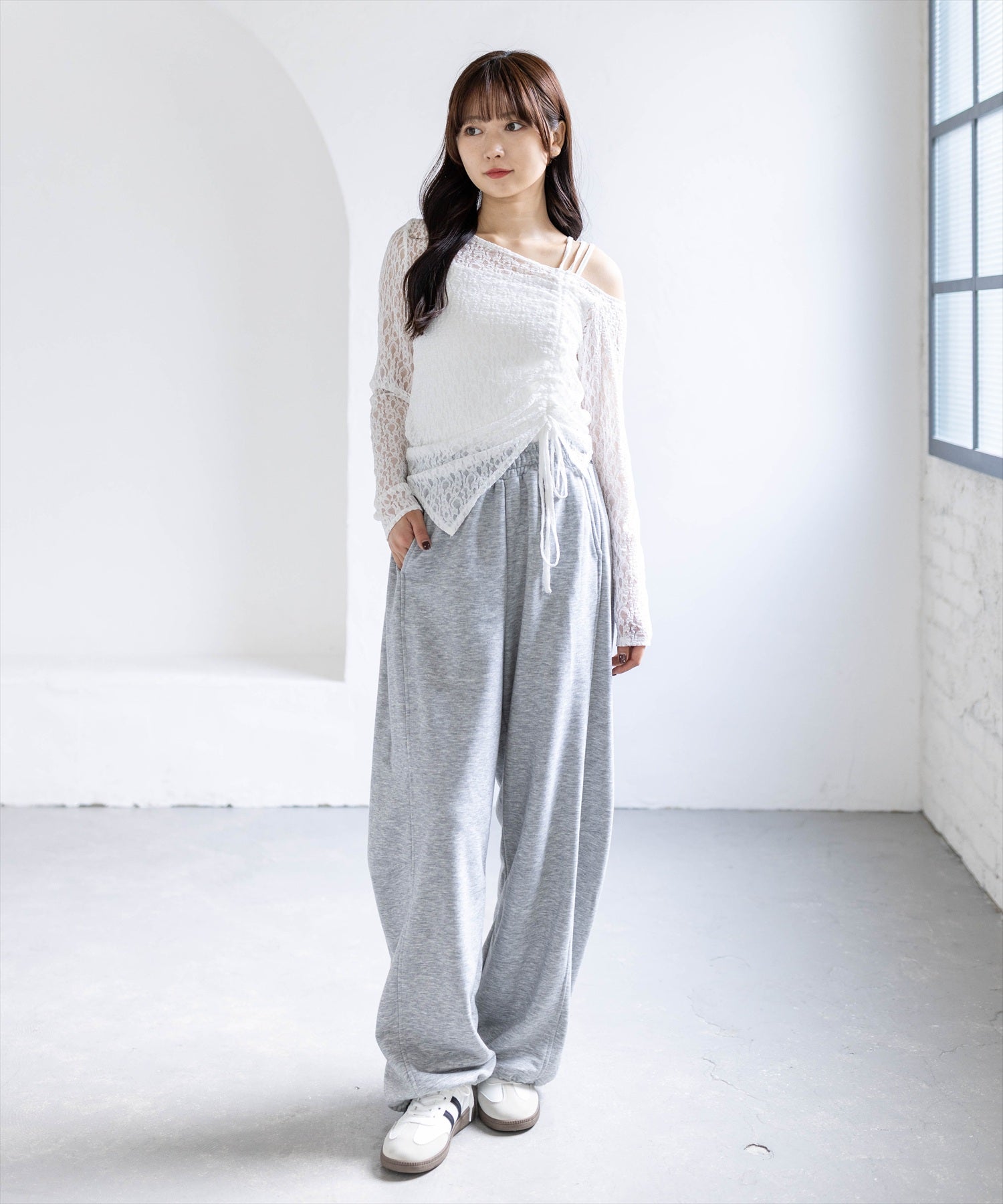 162cm/オフホワイト着用