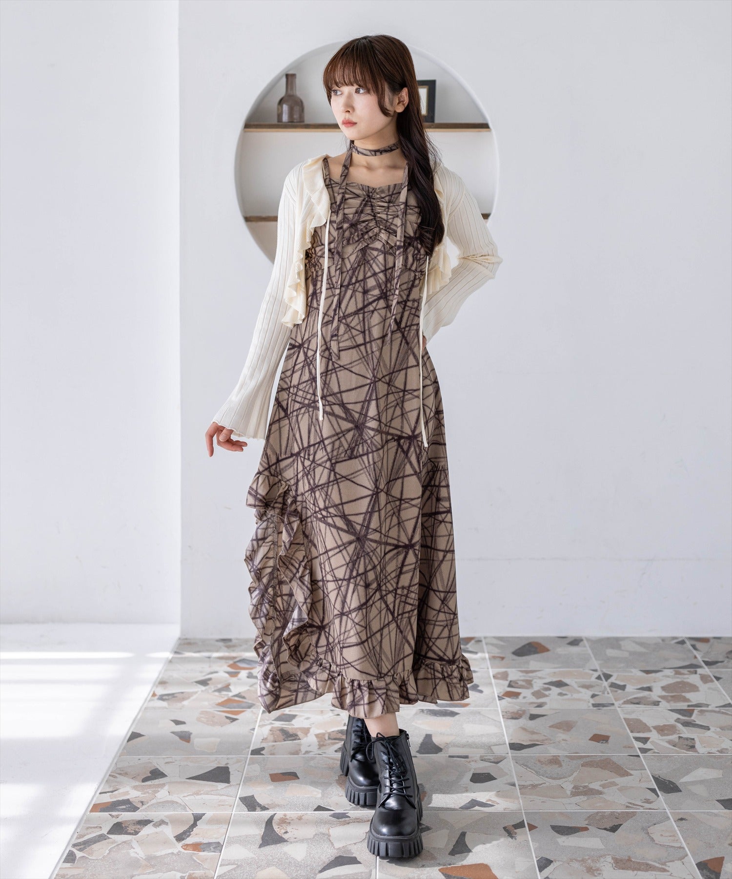 162cm/ベージュ着用