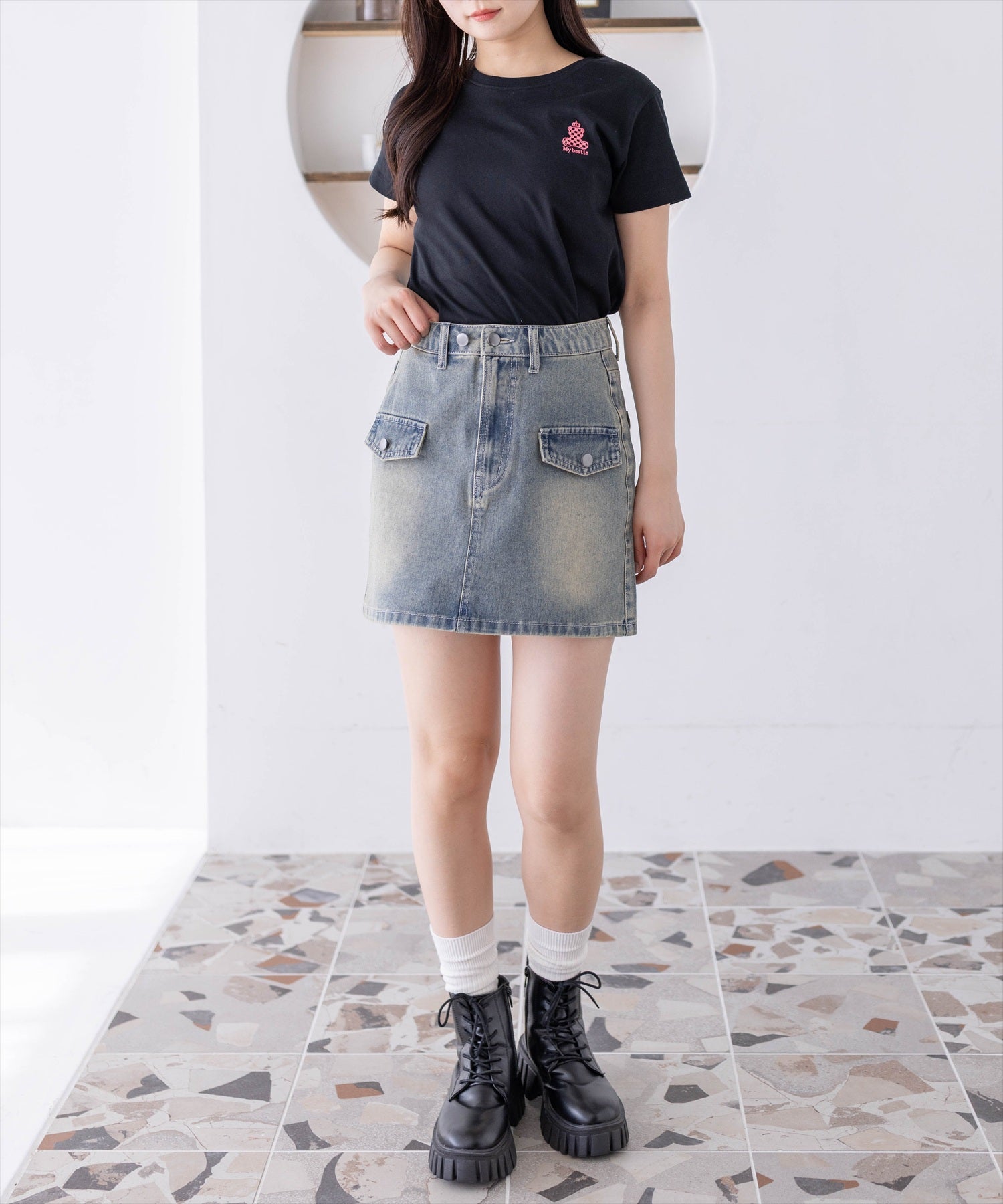 162cm/ブラック着用