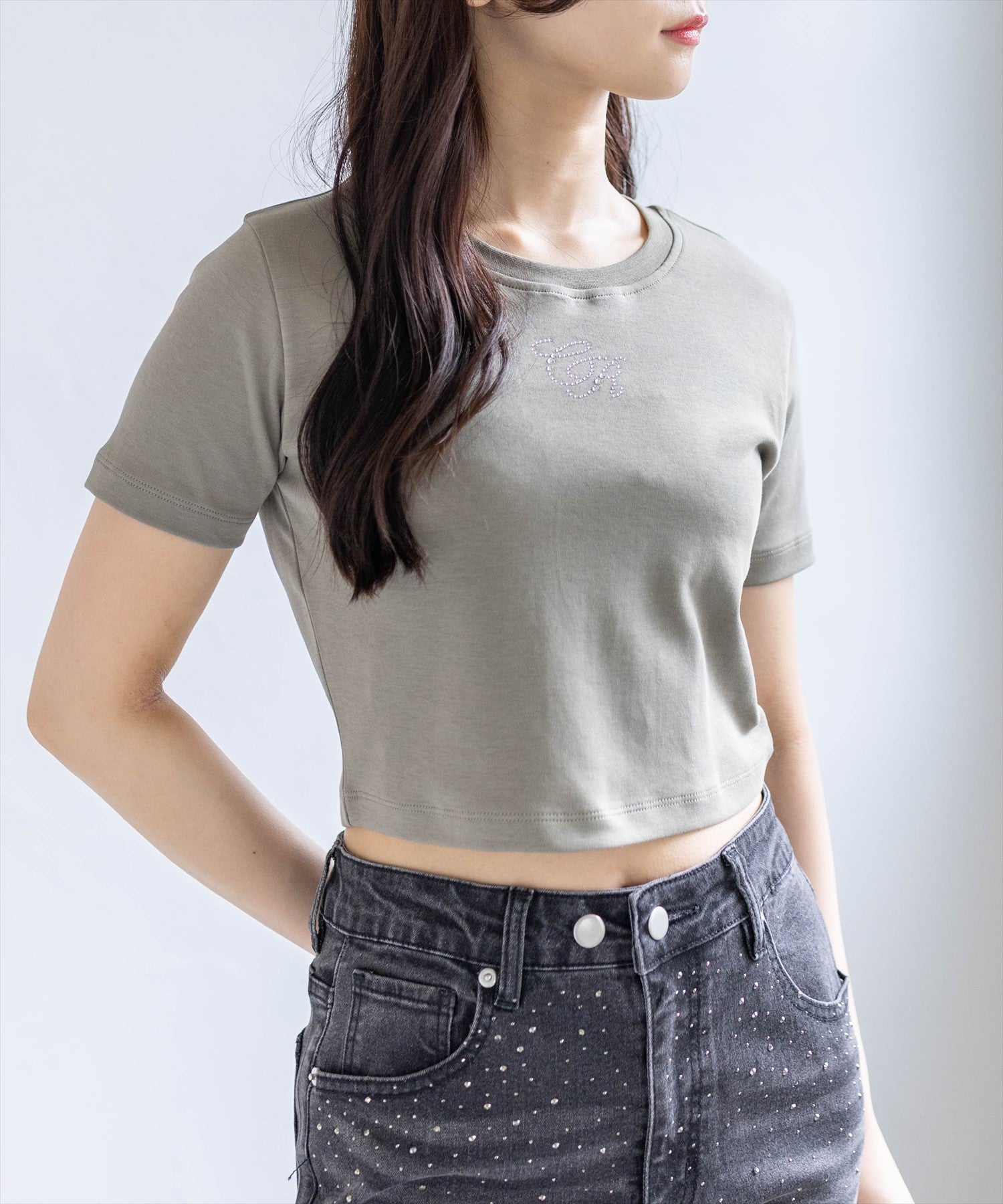 162cm/カーキ着用