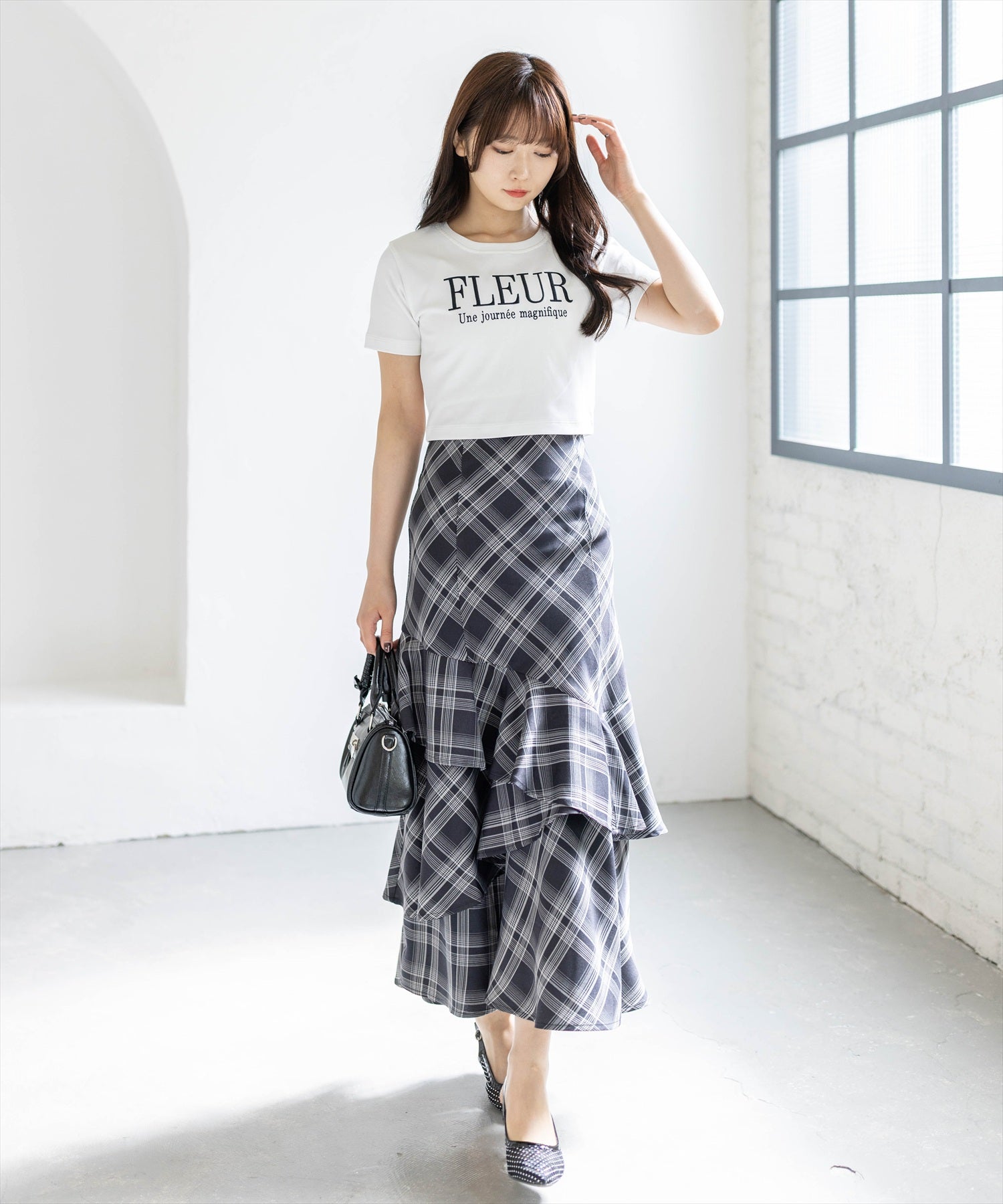 162cm/オフホワイト着用