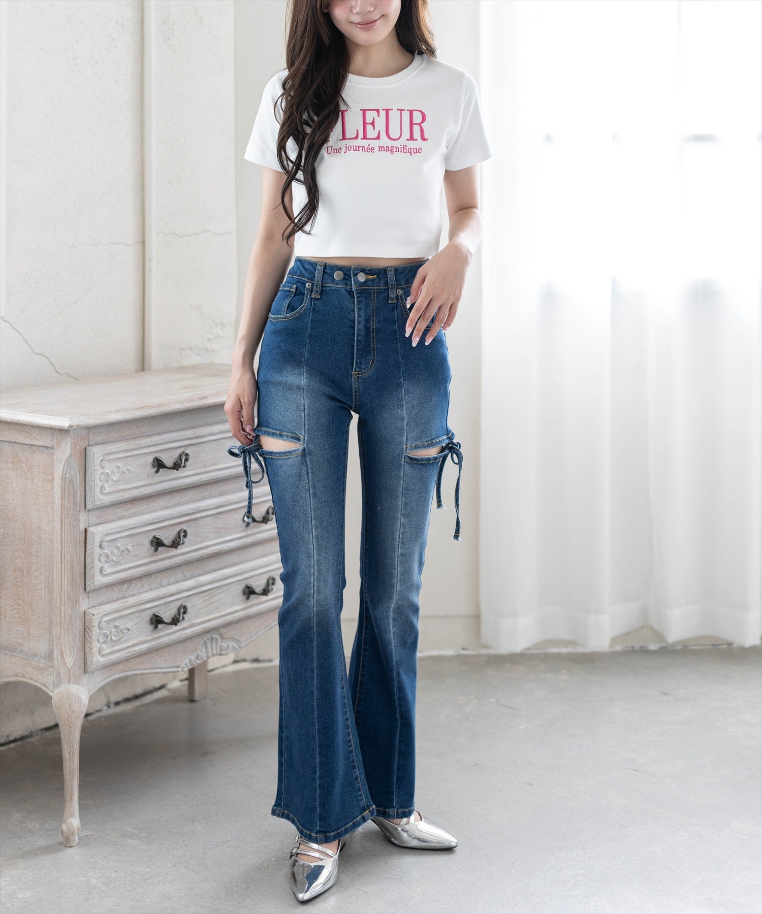 161cm/オフホワイト2着用