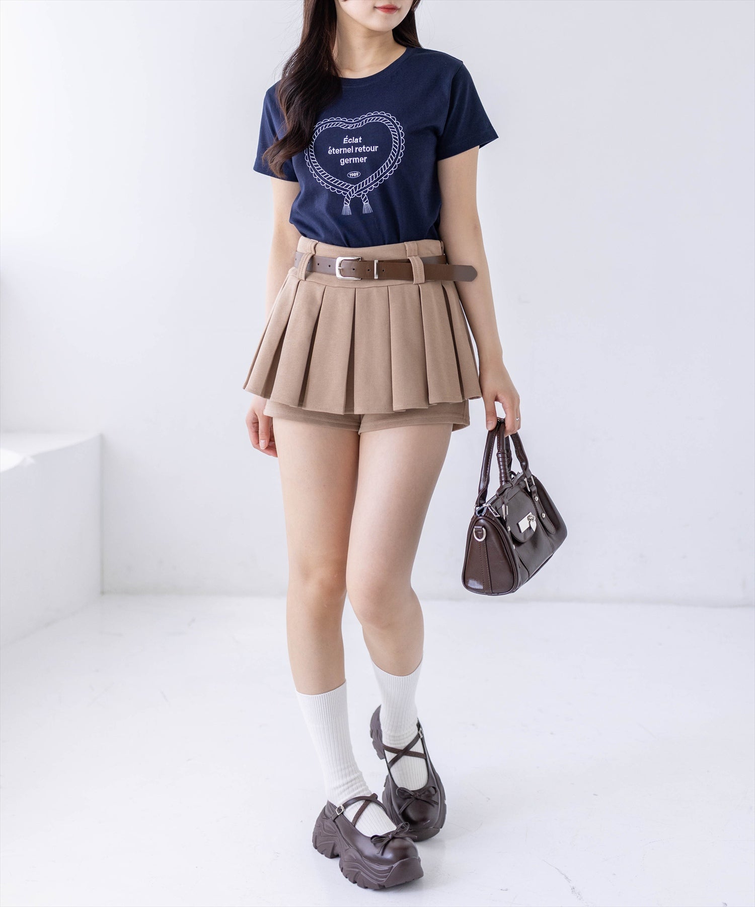 162cm/ネイビー着用