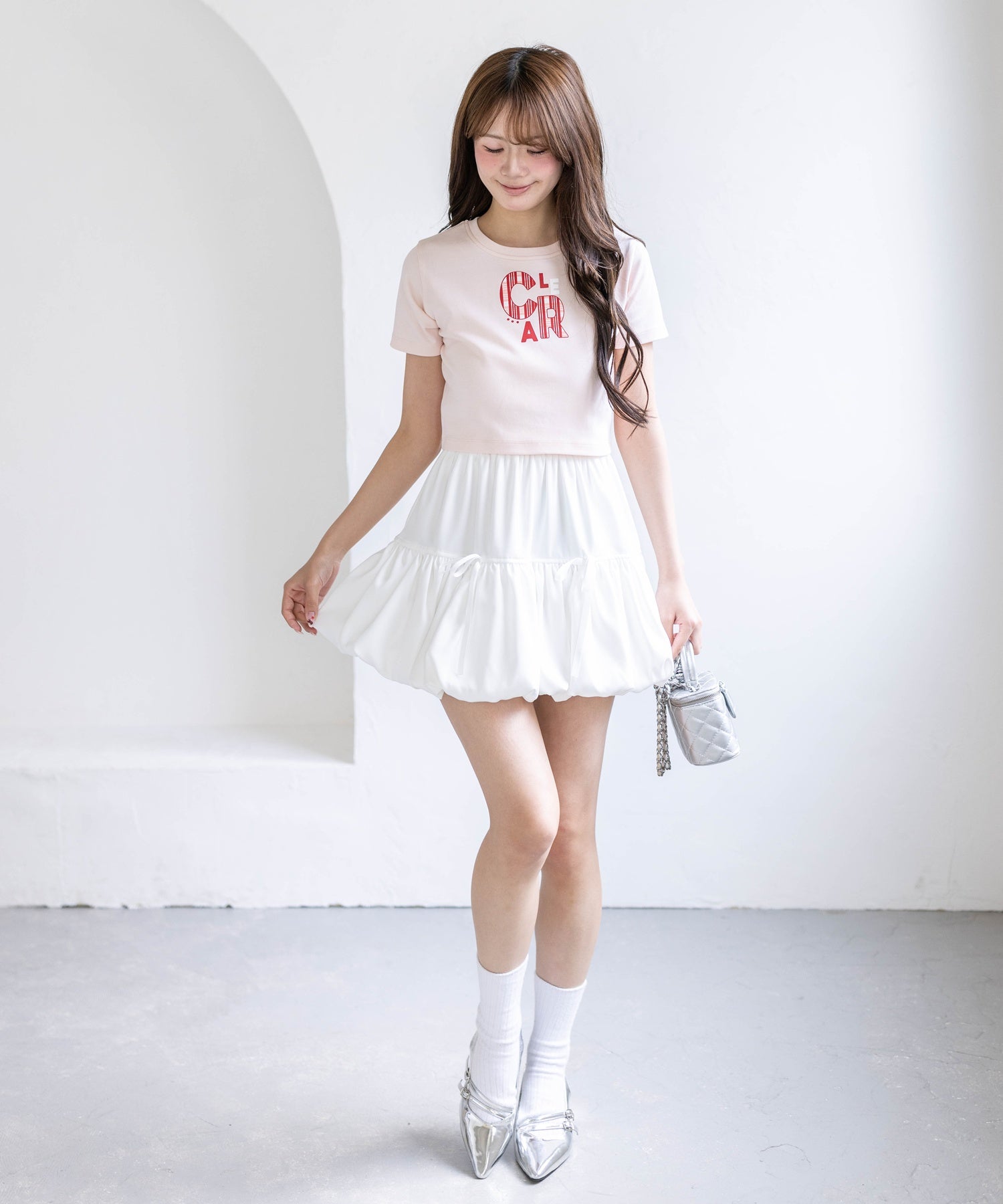 161cm/ピンク着用