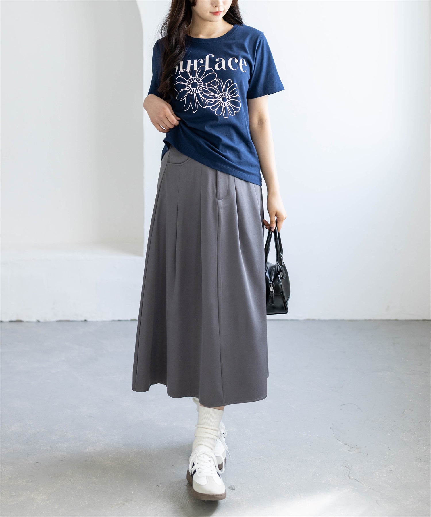 162cm/ネイビー着用