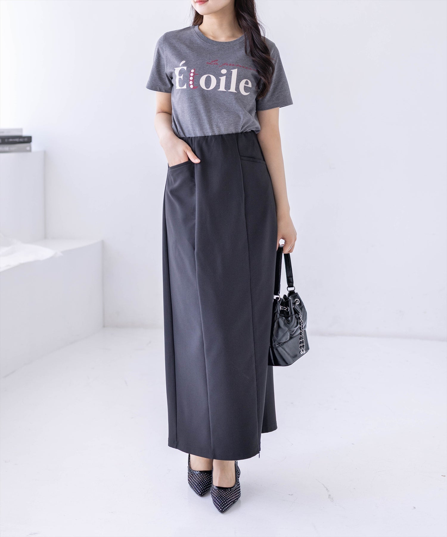 162cm/グレー着用