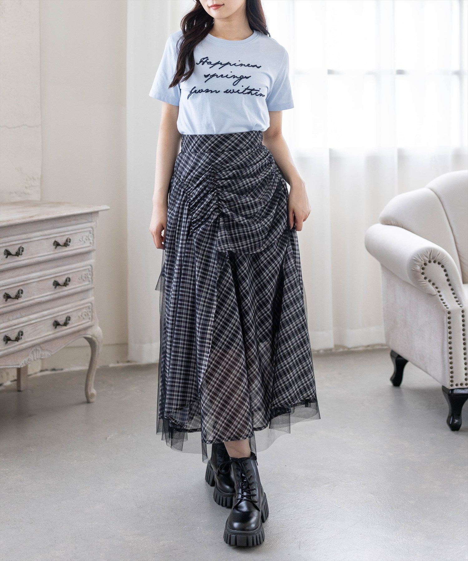 162㎝/サックス着用