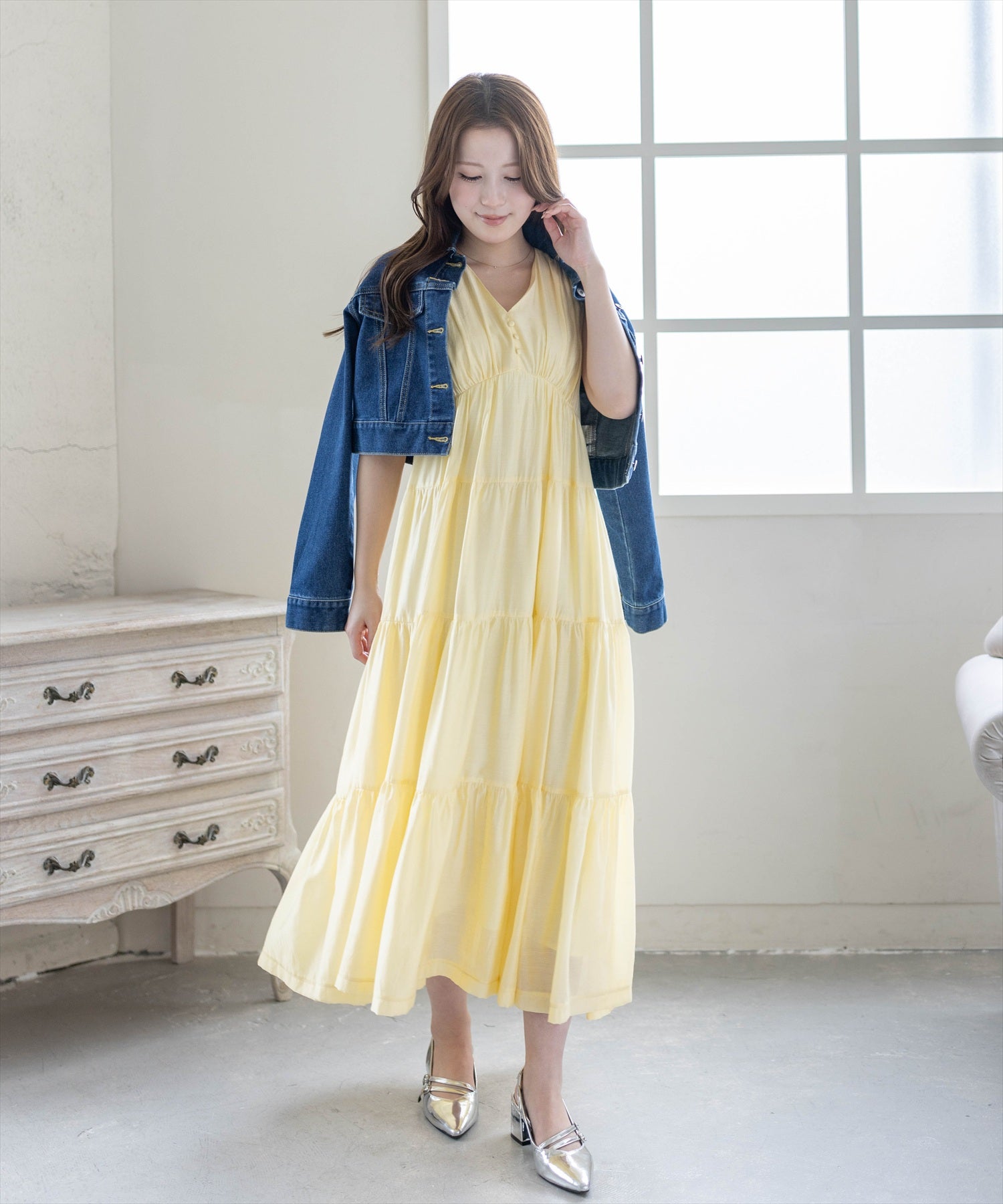 163cm/イエロー F着用