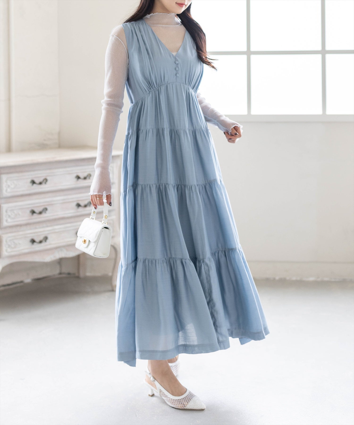 162cm/ブルーグレー F着用