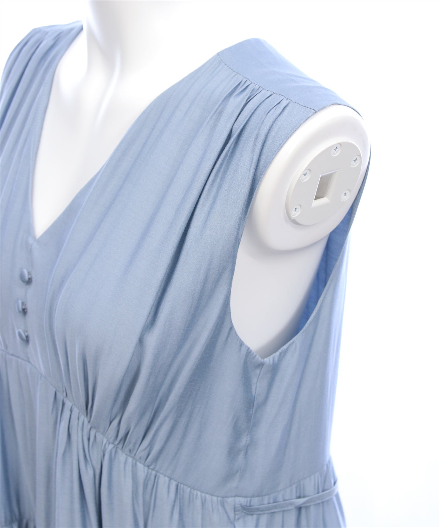 CLEAR BASIC≪再入荷≫Vネックノースリーブティアードワンピース