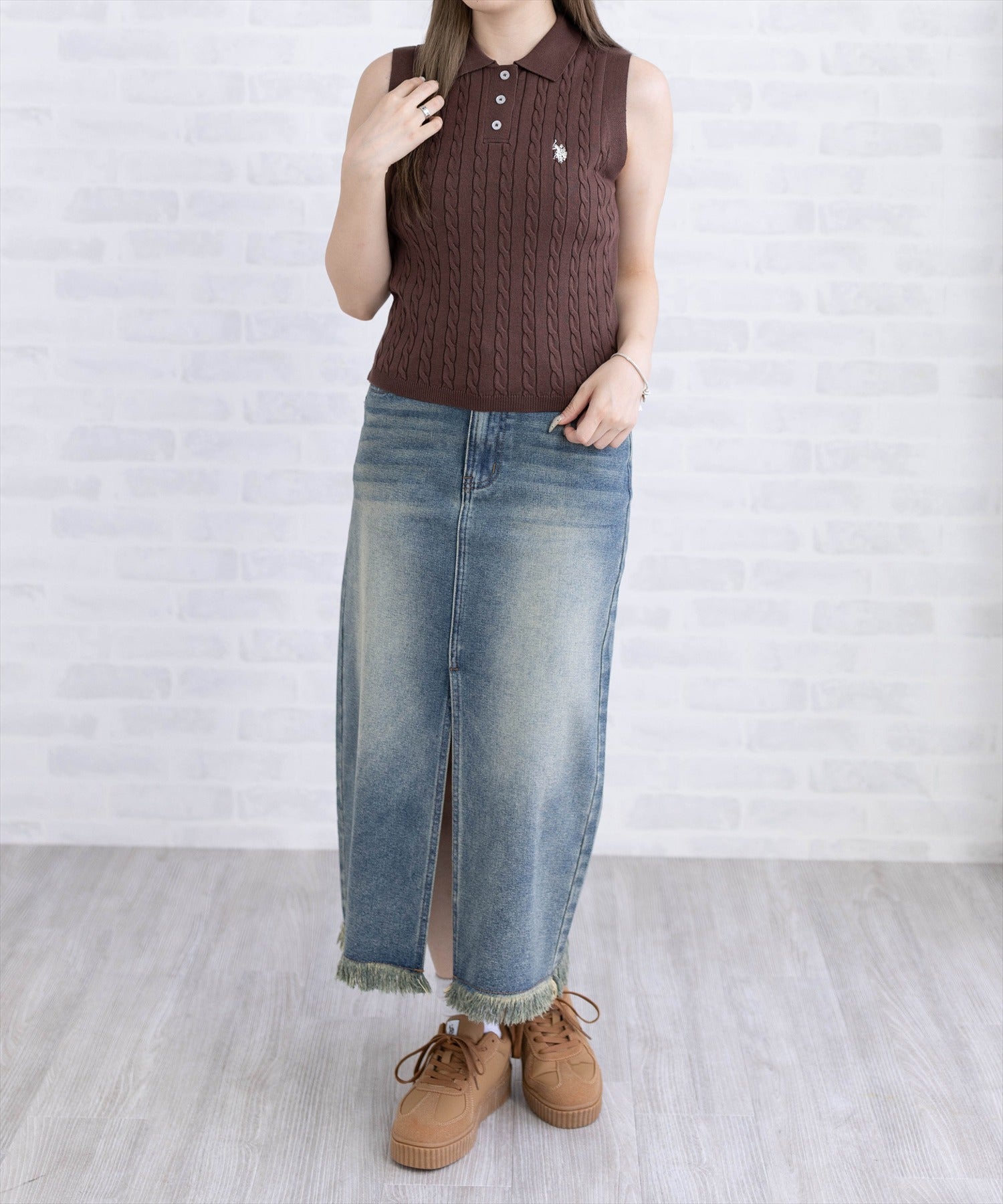 160cm/ブラウン着用