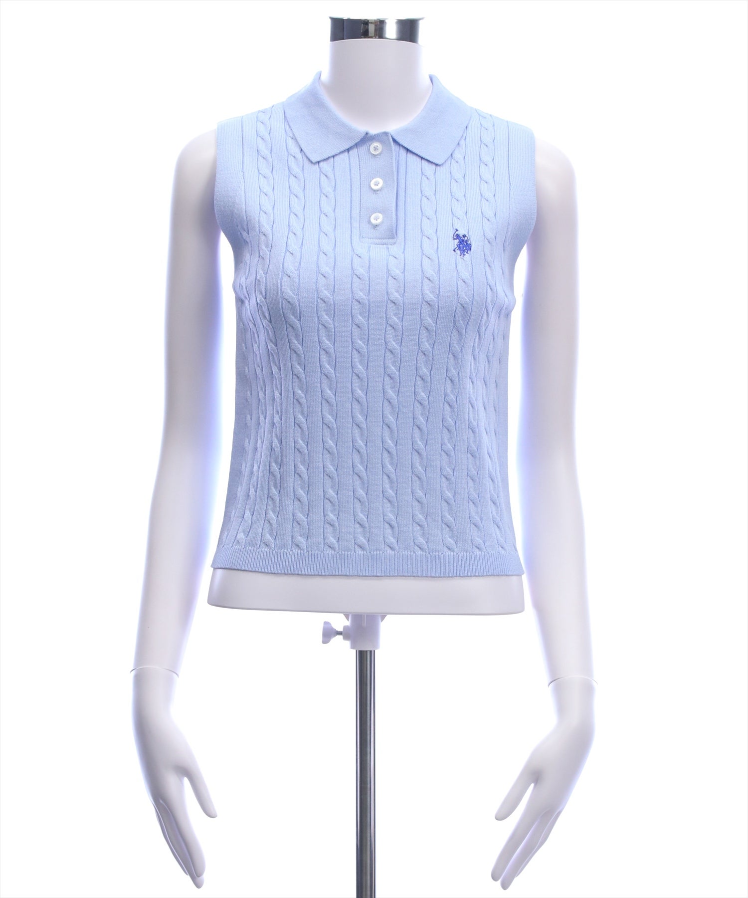 clear U.S. POLO ASSN. ケーブルノースリーブニットトップス[CL9709