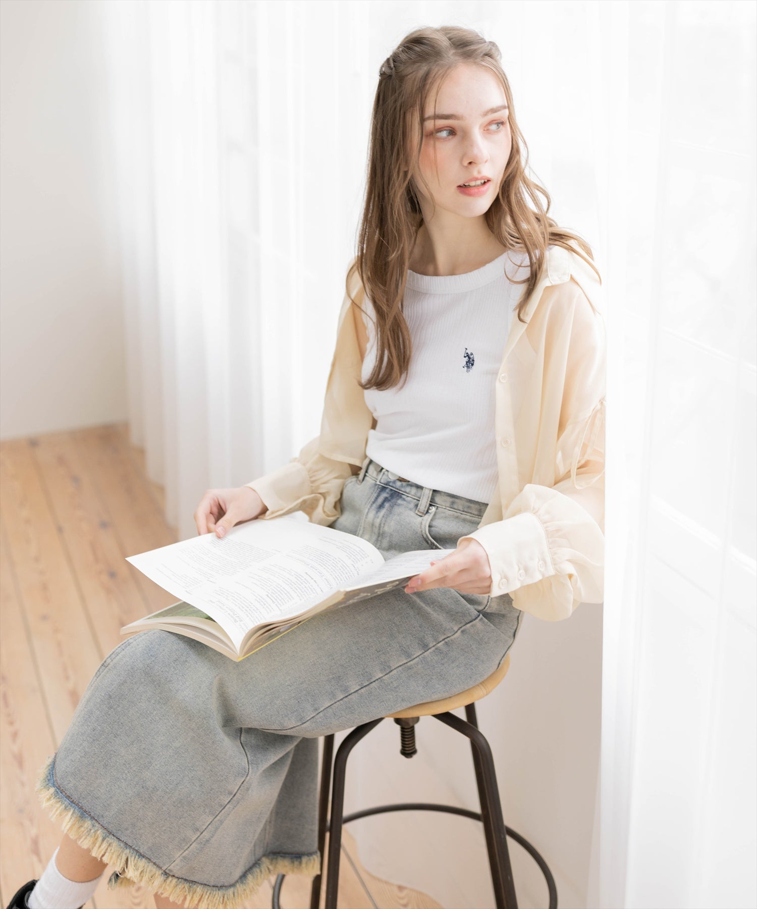 170cm/オフホワイト着用