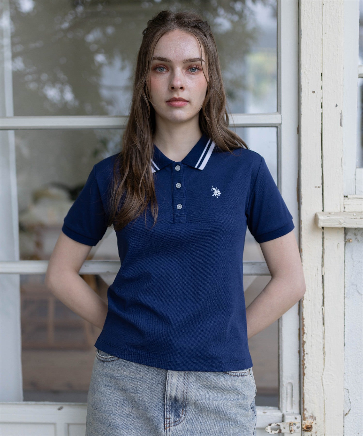 U.S. POLO ASSN. 鹿の子ポロシャツ レディース｜半袖ポロシャツ
