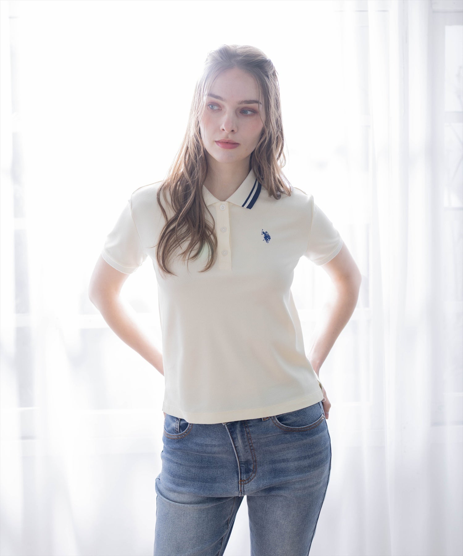 clear U.S. POLO ASSN. 鹿の子ポロシャツ[CL9704] | レディース