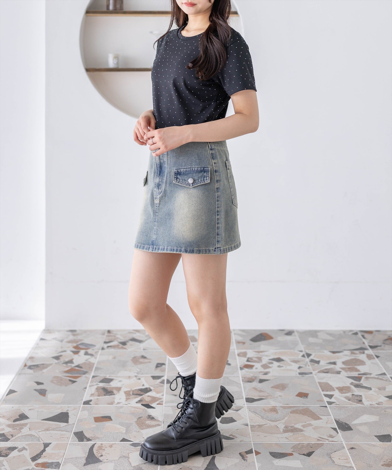 162cm/ブラック着用