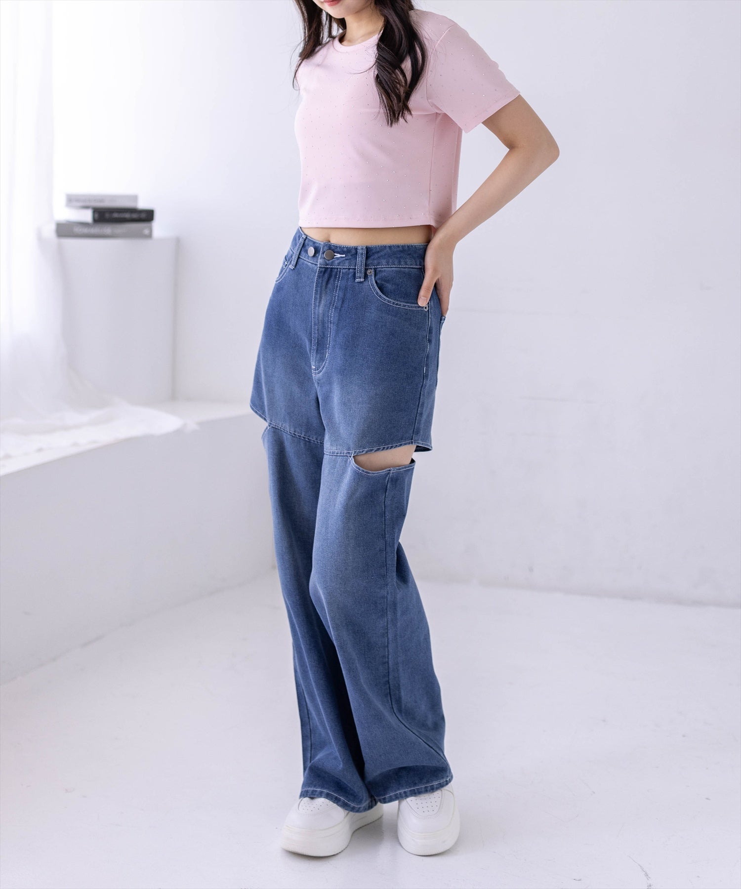 162cm/ピンク着用