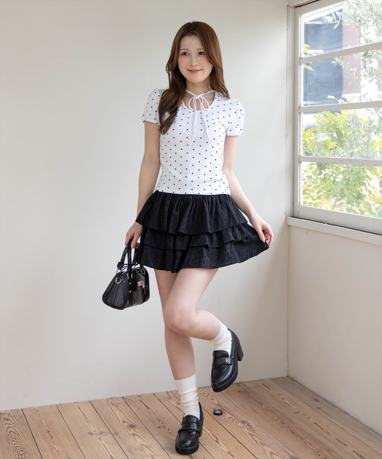 163cm/オフホワイト着用