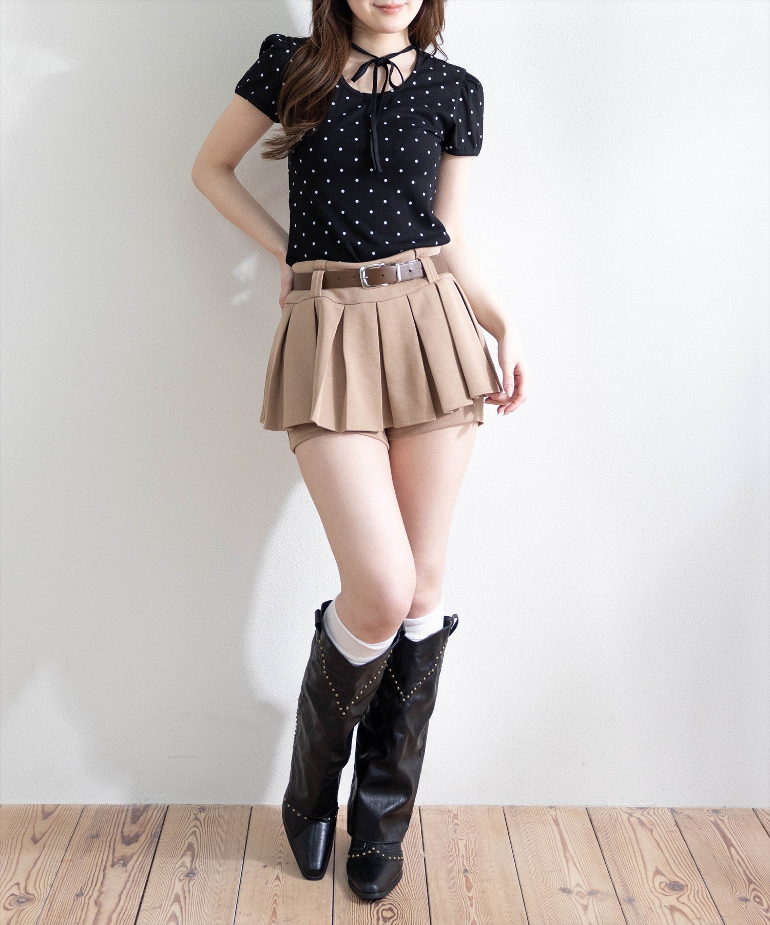 163cm/ブラック着用