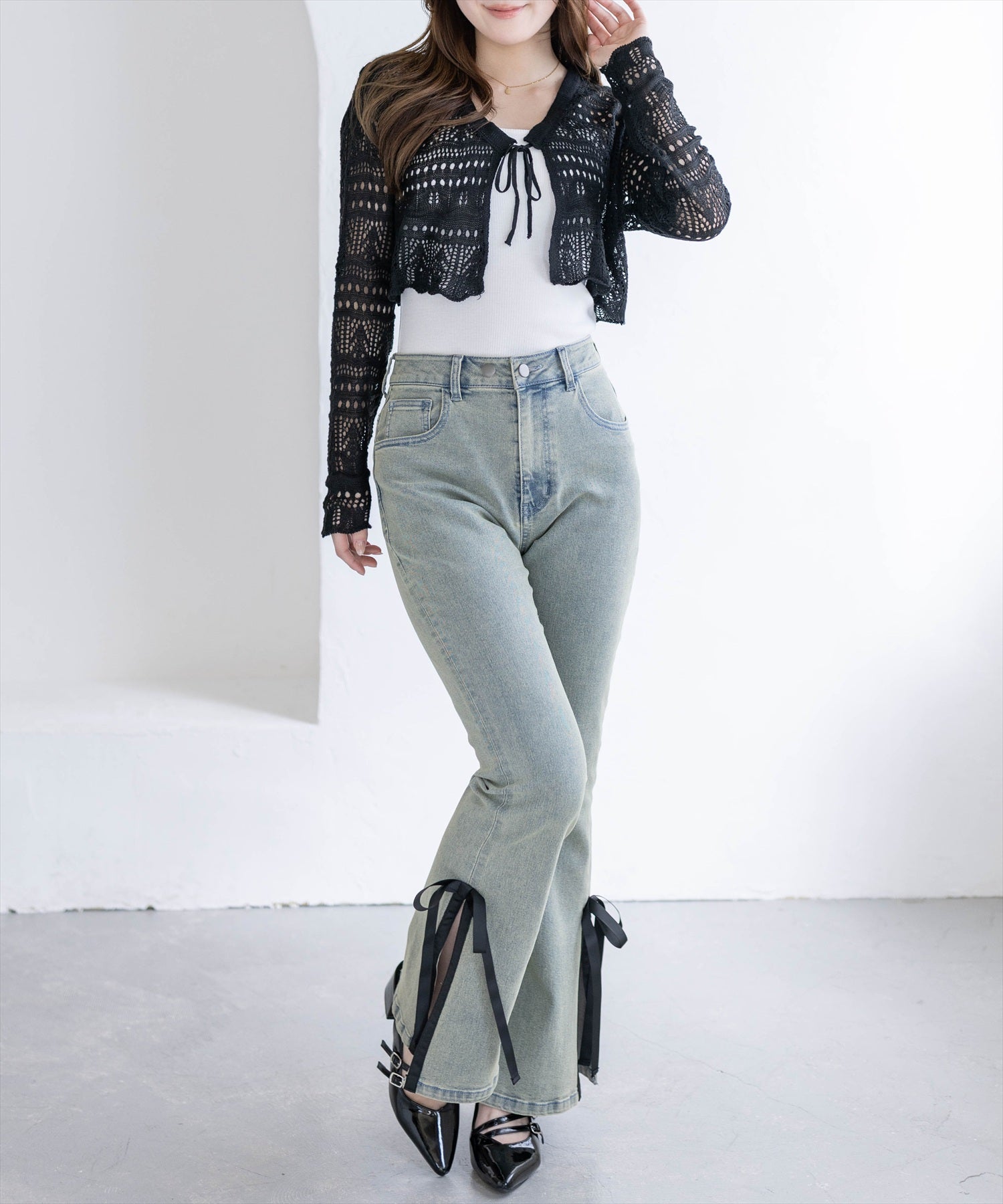 163cm/ライトブルー S着用