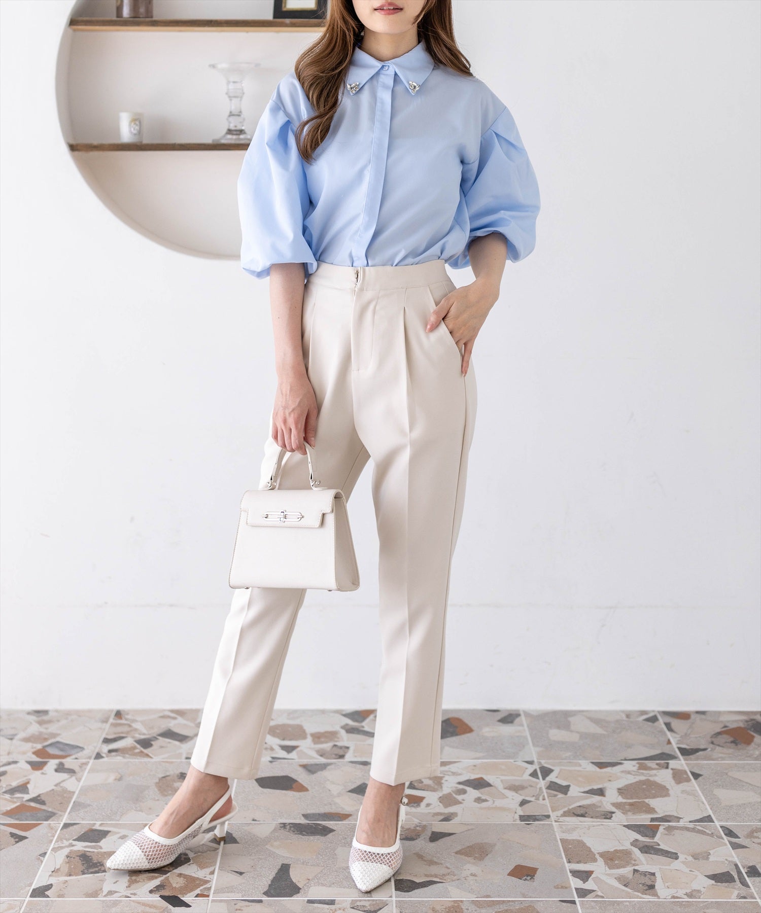 162cm/サックス着用