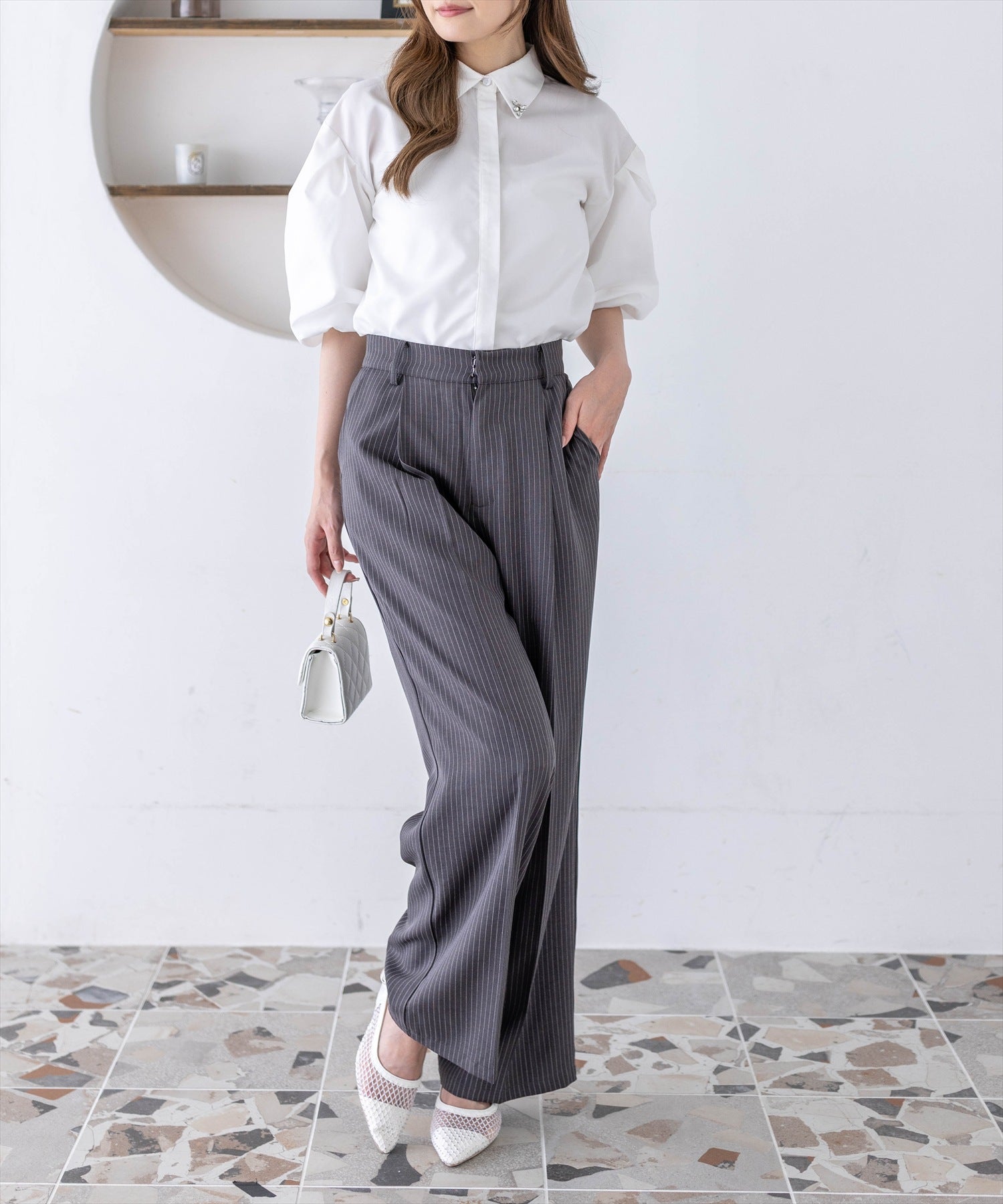 162cm/オフホワイト着用