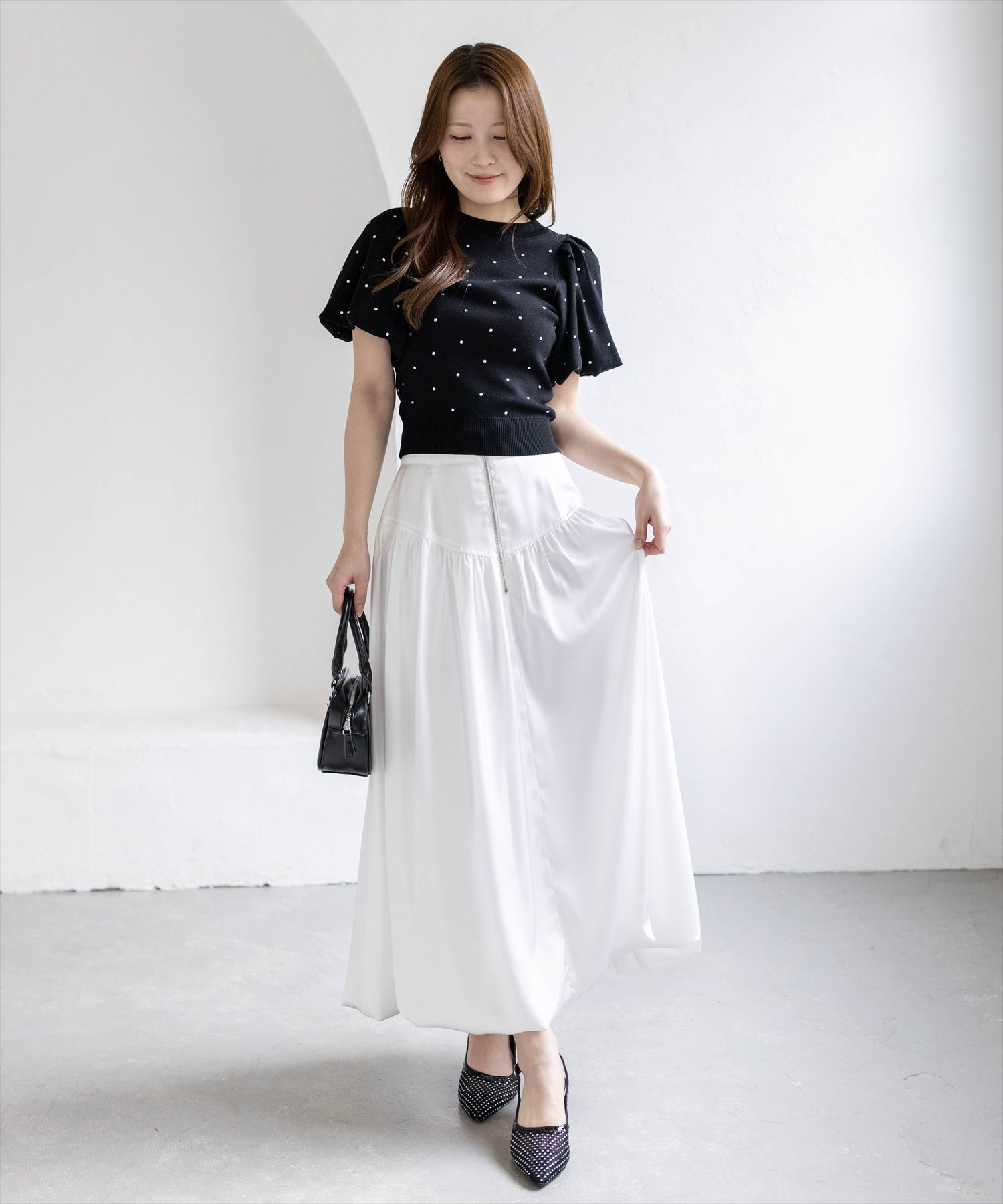 163cm/ブラック着用