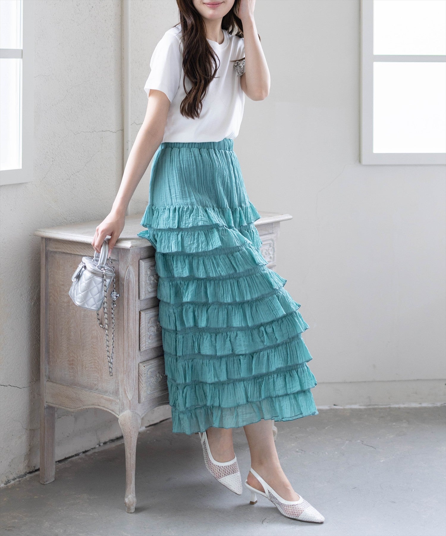 161cm/ブルー着用