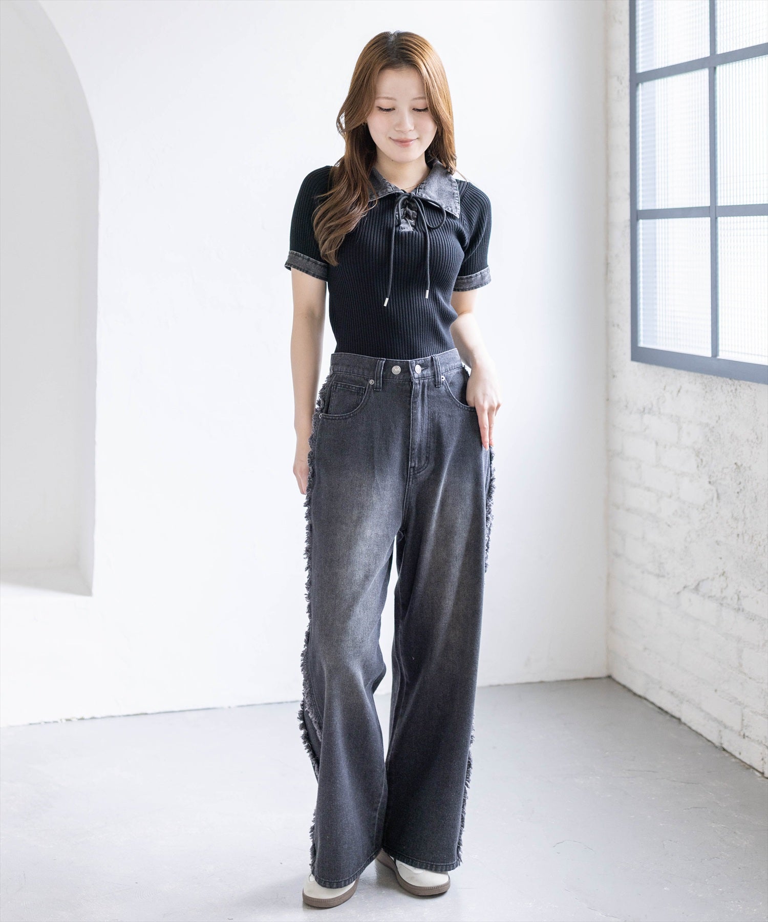 163cm/ブラック着用