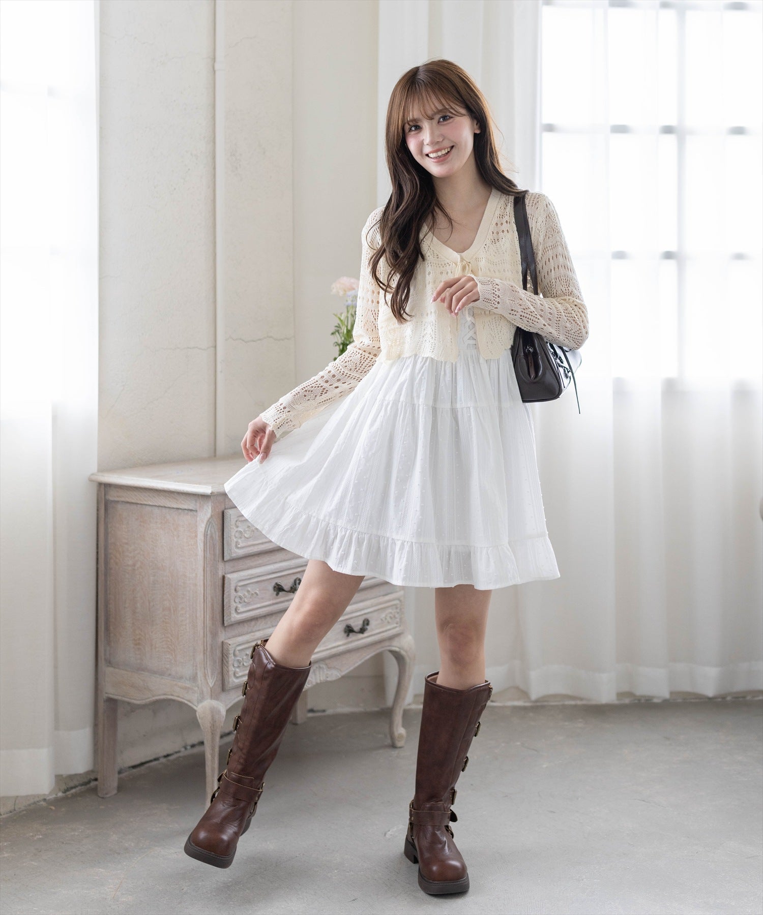 161cm/ライトベージュ着用