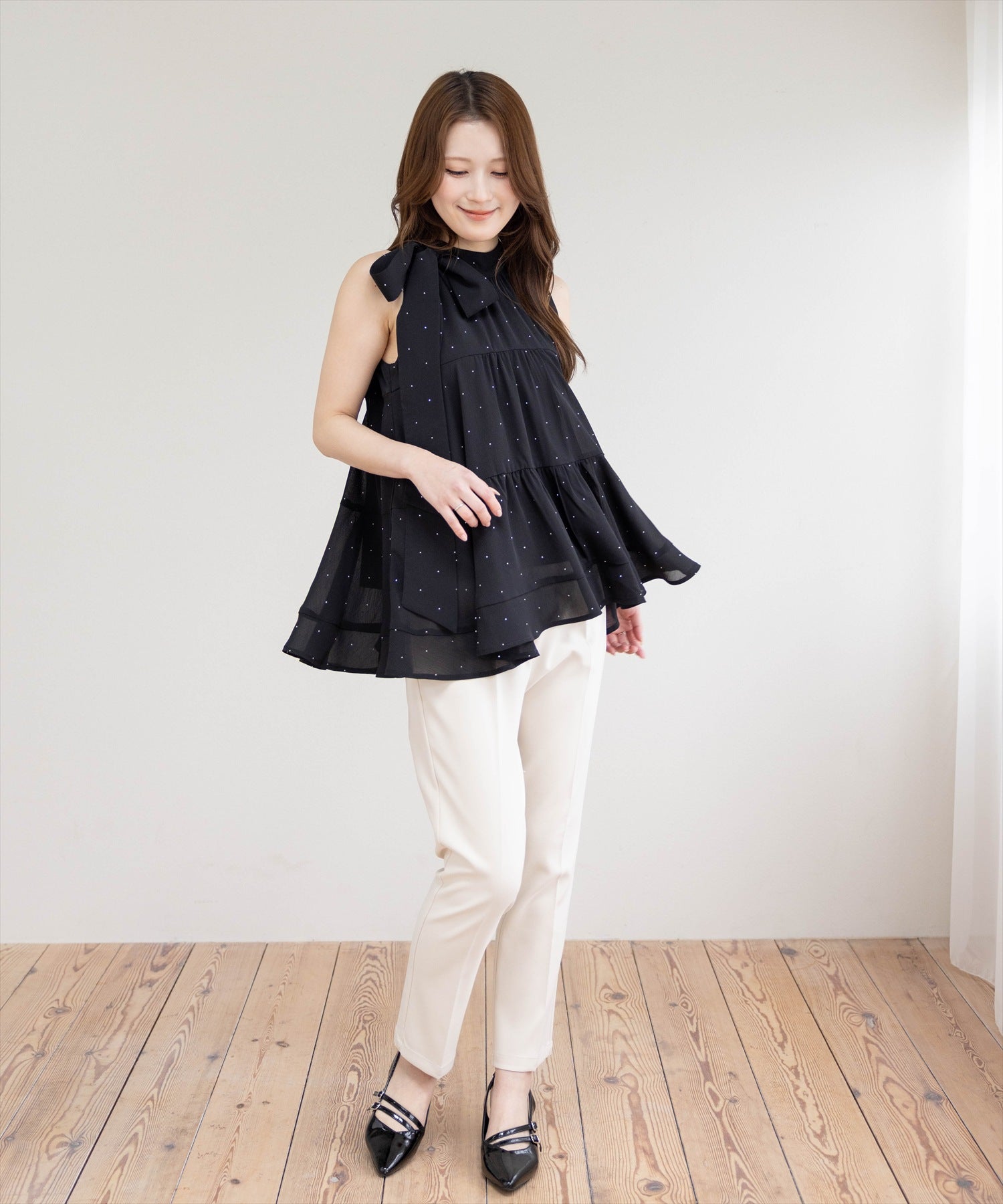 163cm/ブラック着用