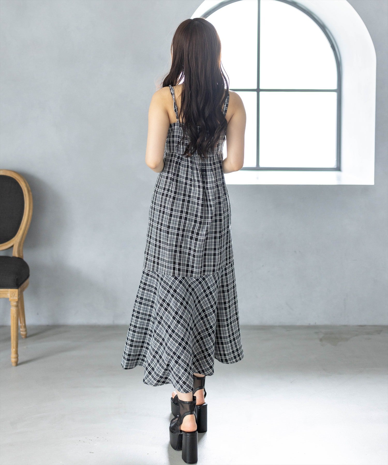 CLEAR BASIC≪再入荷≫ホルターネックリボンキャミワンピース[CL9855