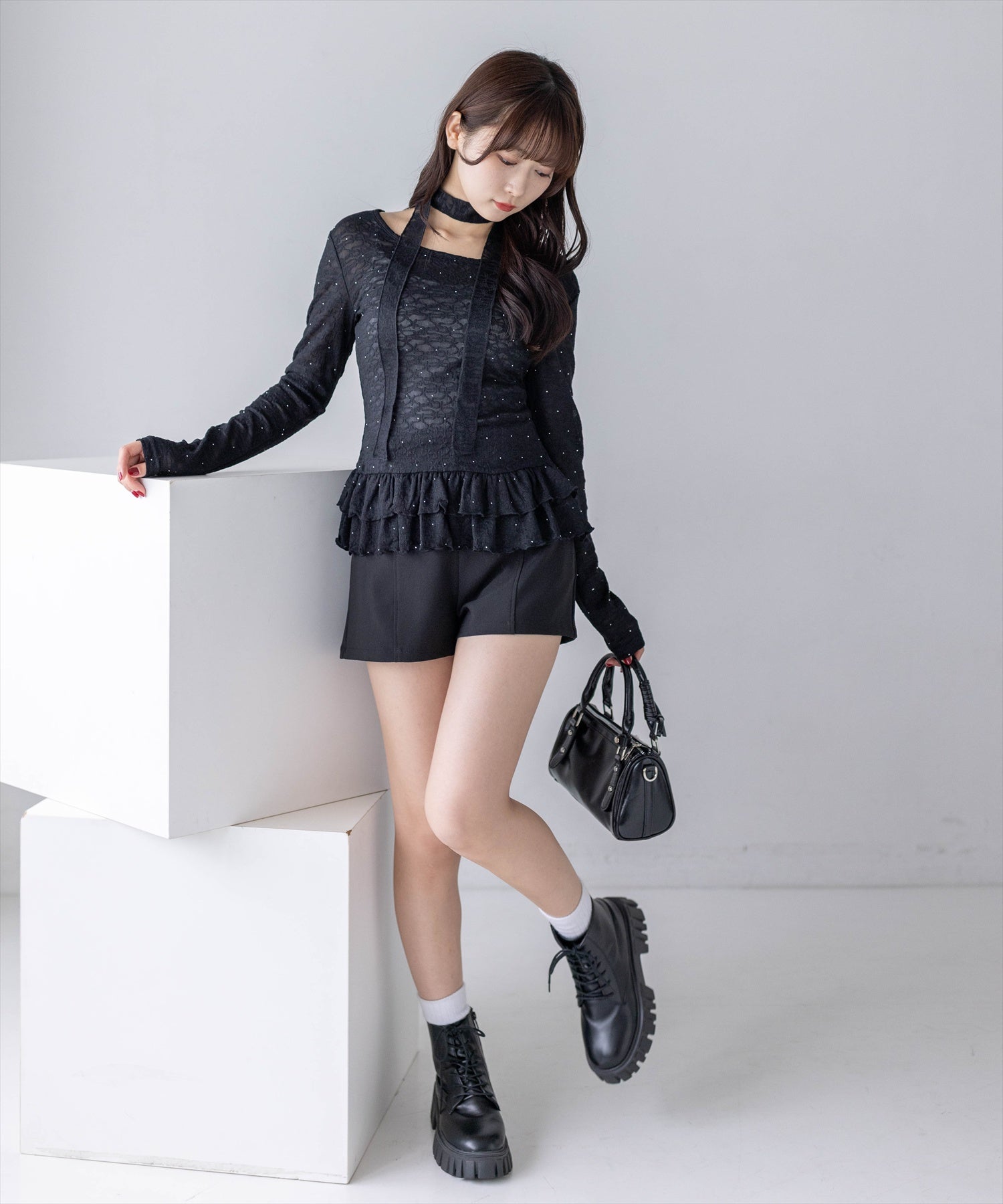 162cm/ブラック着用