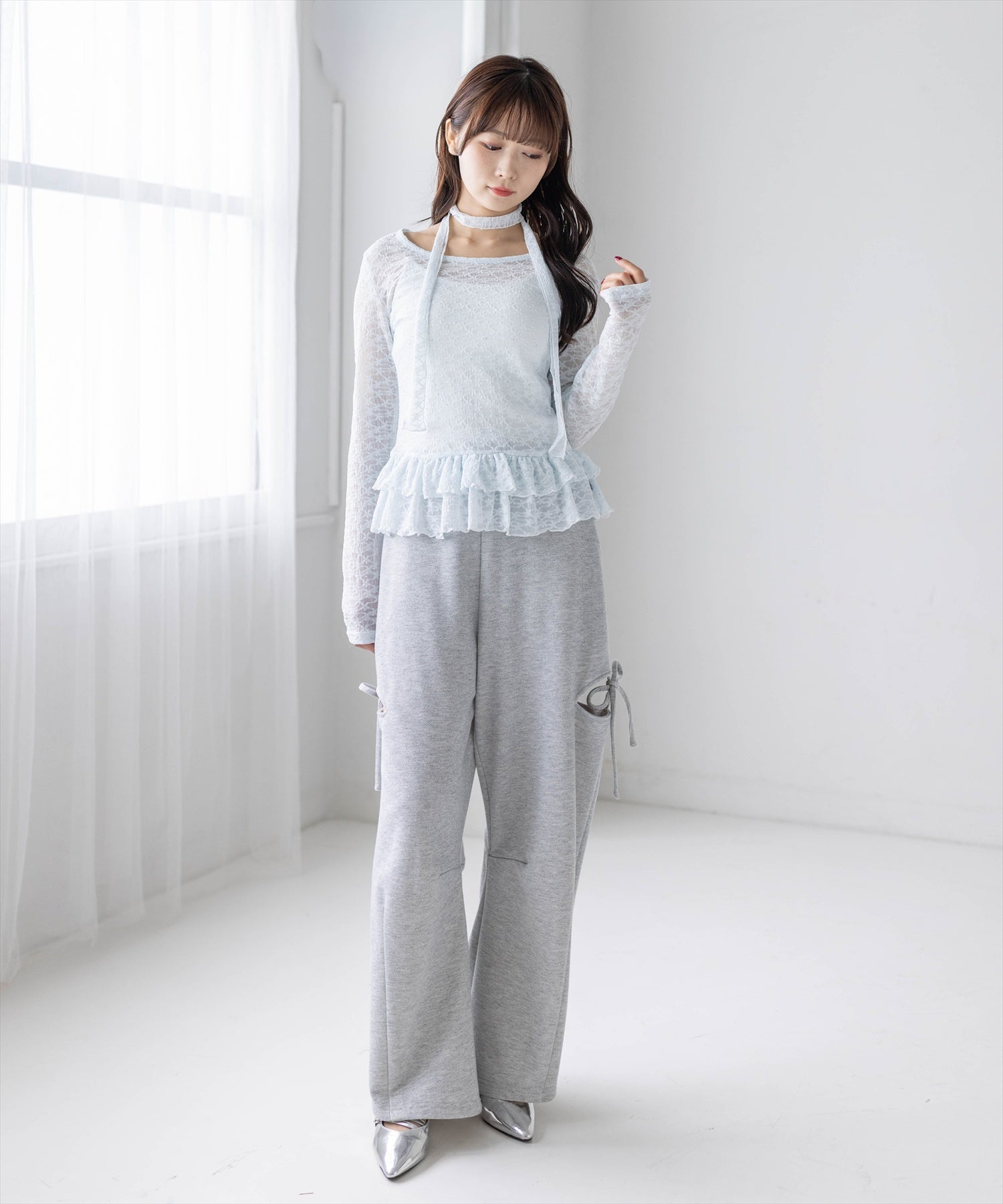 162cm/サックス着用