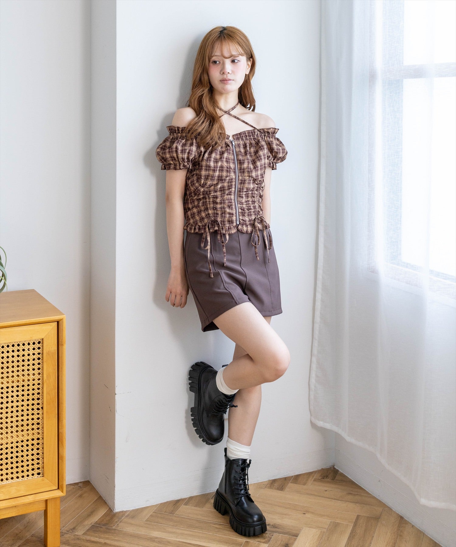 161cm/ブラウン着用