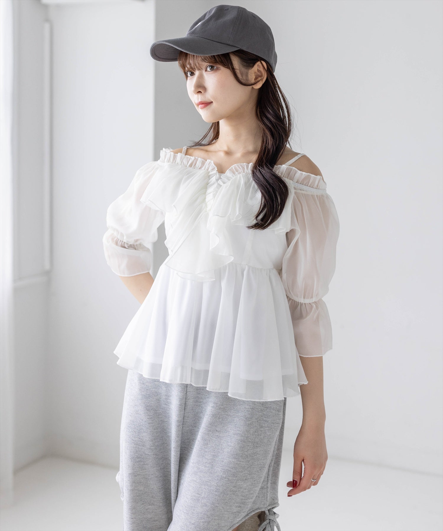 ロングオフショルブラウス オフショルダーブラウス | ファッション通販サイト NUGU