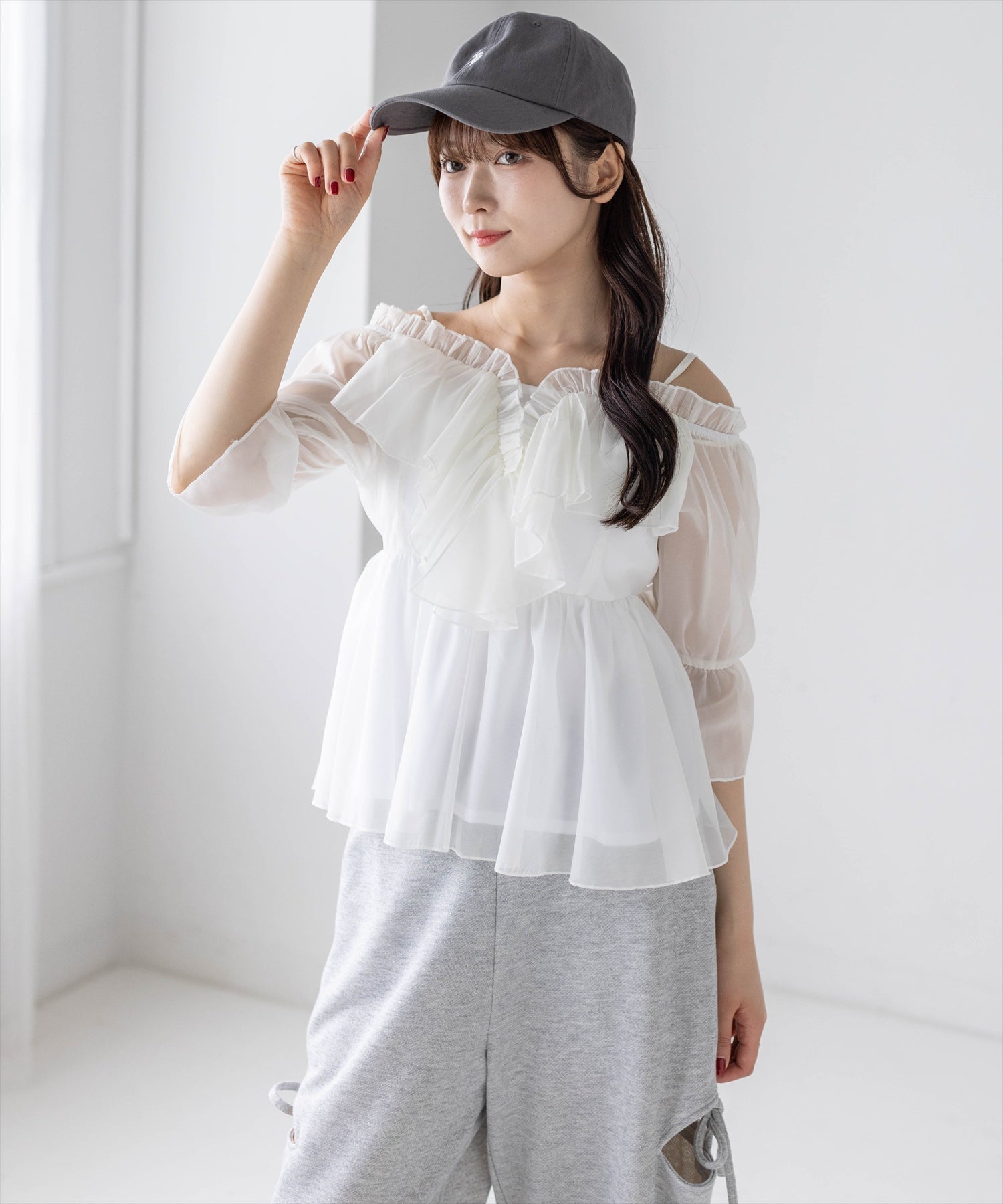 clear フロントフリルオフショルブラウス[CL9894] | レディース