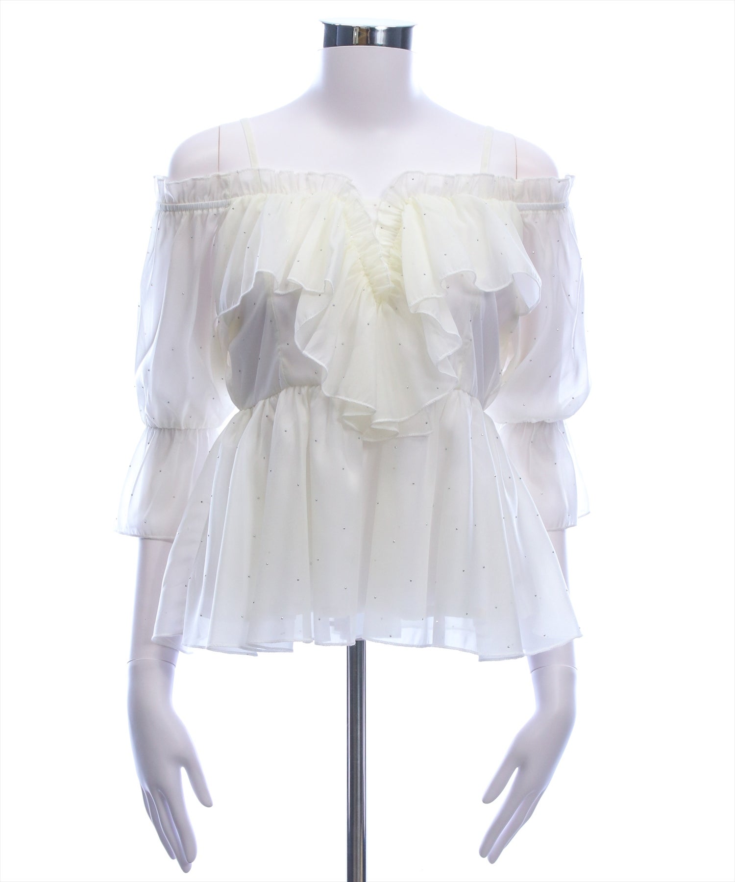 clear≪再入荷≫フロントフリルオフショルブラウス[CL9894