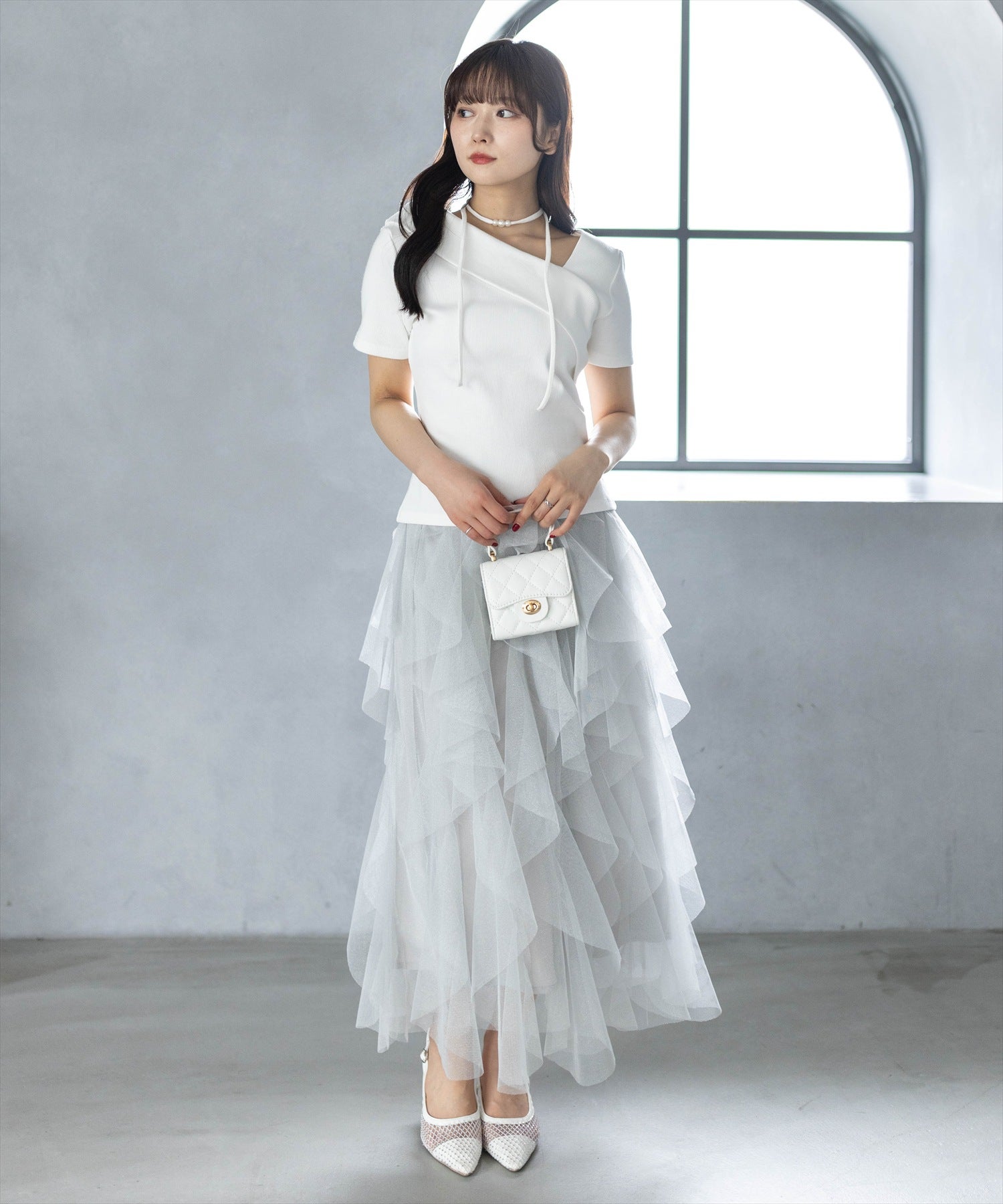 162cm/オフホワイト着用