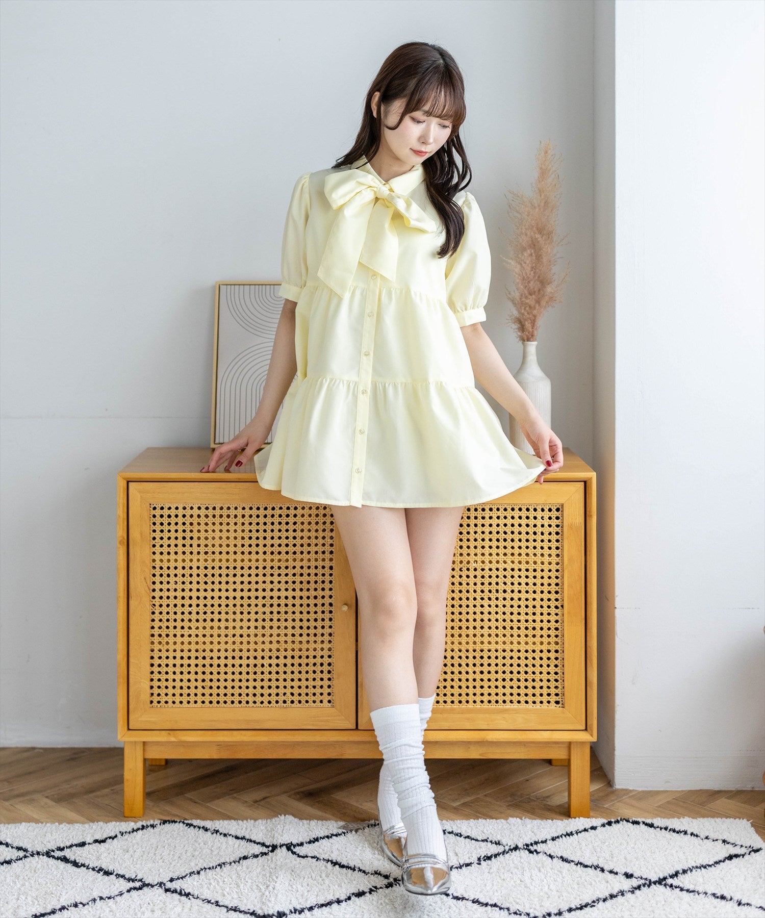 162cm/クリームイエロー着用