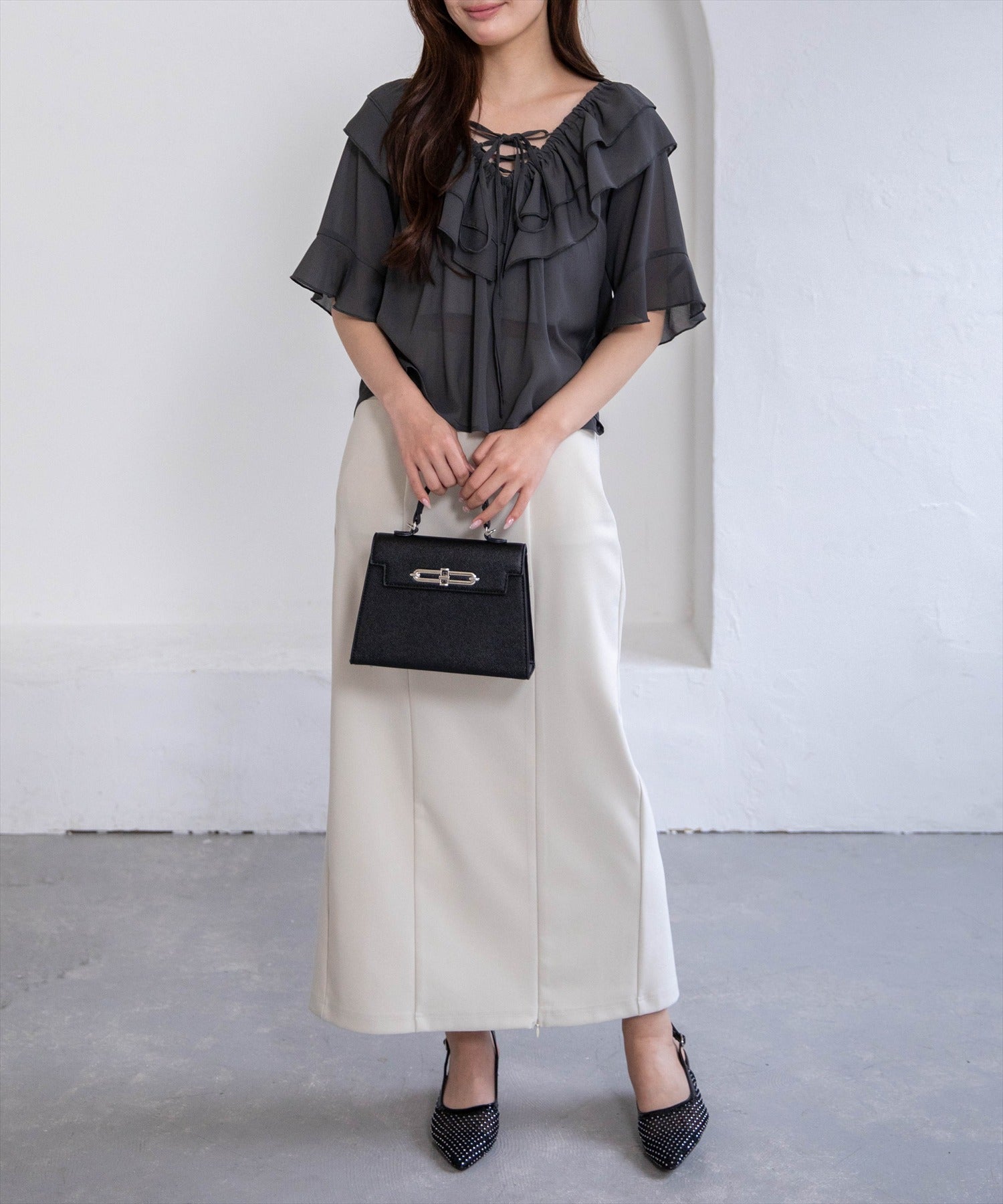 161cm/ブラック着用