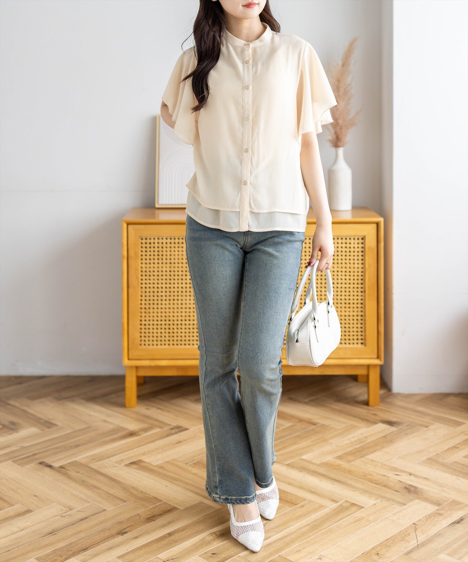 162cm/クリームイエロー着用
