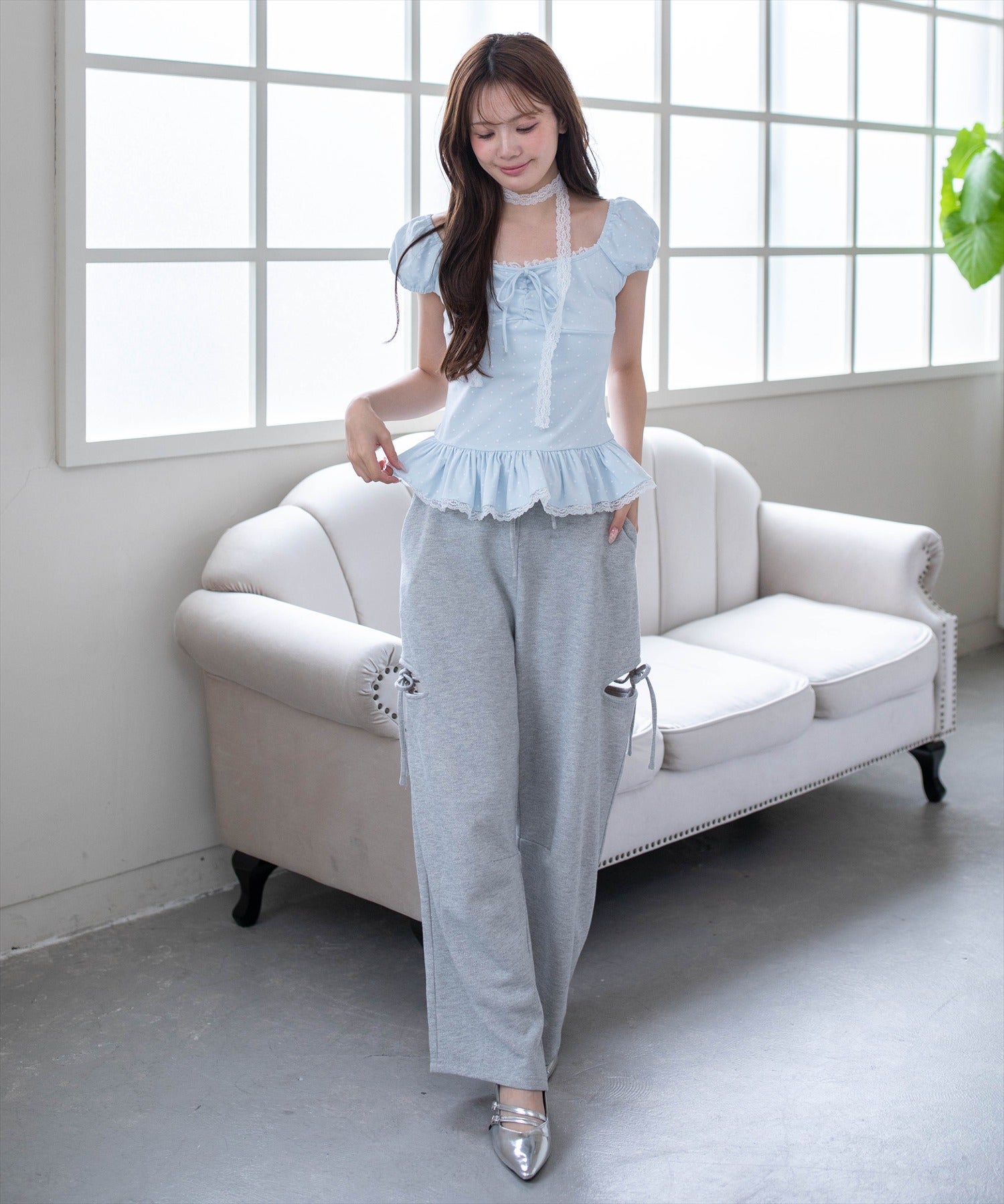 161cm/サックス着用