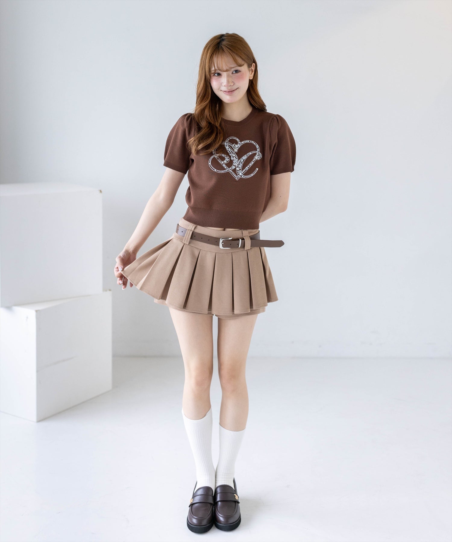 161cm/ブラウン着用
