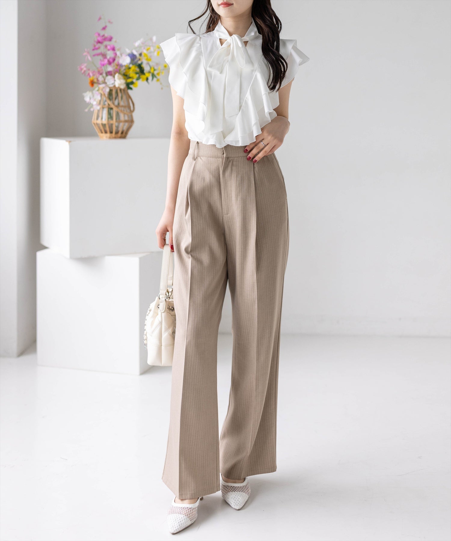 162cm/オフホワイト着用